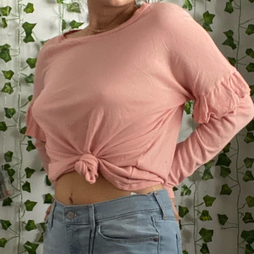 Michael Lauren Ruffle Sleeve L/S